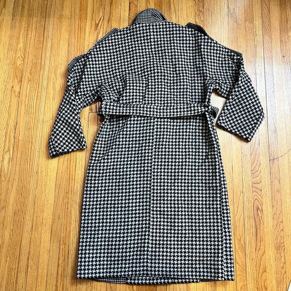 Quaint by Durlana Quantas Coat Womens ICONIC Victoria Wool Houndstooth 38 - Picture 4 of 7